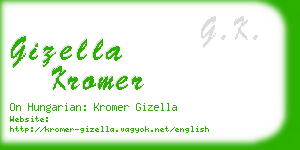 gizella kromer business card